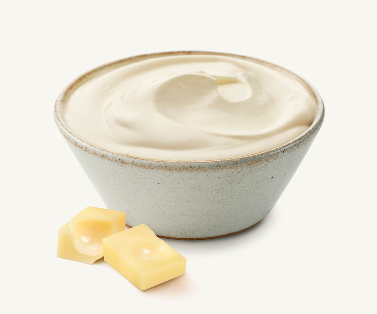 queso-untable-gruyere Pote de queso untable gruyere acompañado de trocitos de queso gruyere